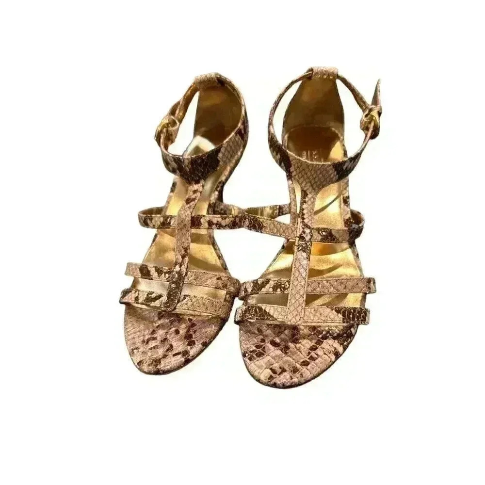 - Coach Python and Gold Heels.  Some wear on bottom.  Size 6B, Pre-Owned spring